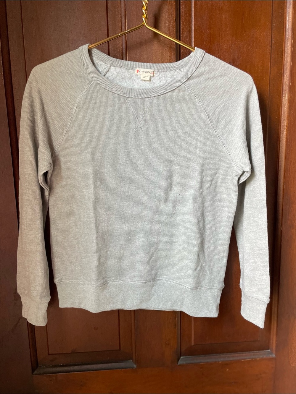 Crewcuts girls size 12 long sleeve gray top